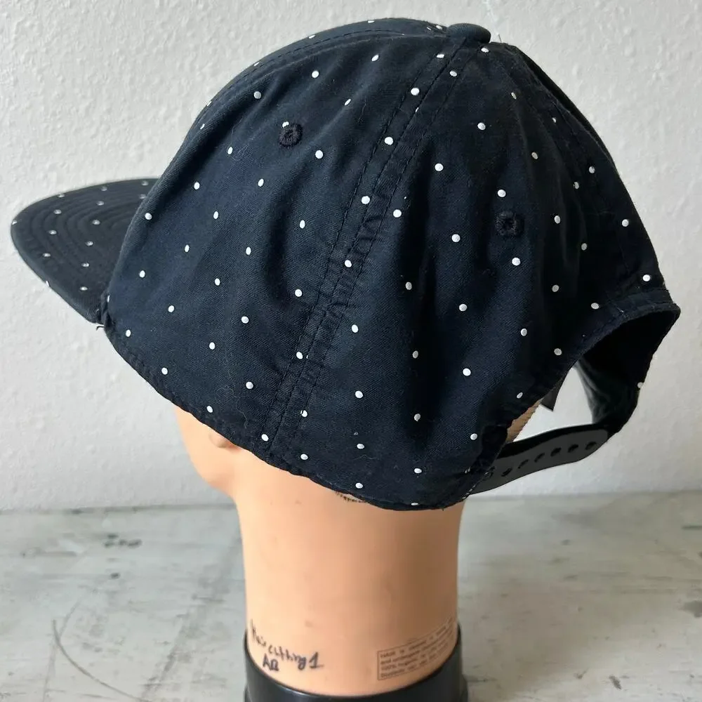 Nike Pro Dri-FIT wide brim Black Polka Dot Snapback Hat Golf sporty athletic